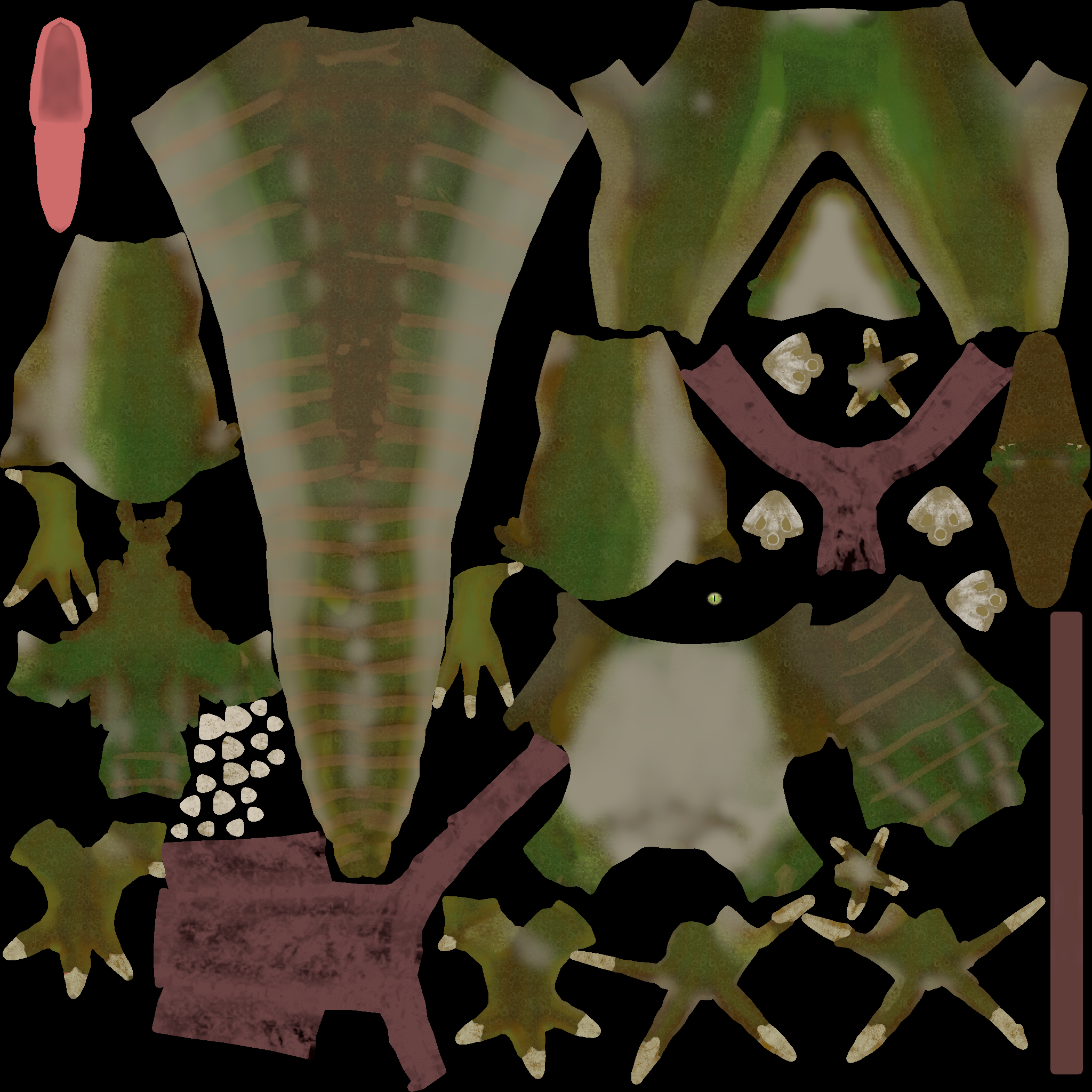 Crocodile base colour map